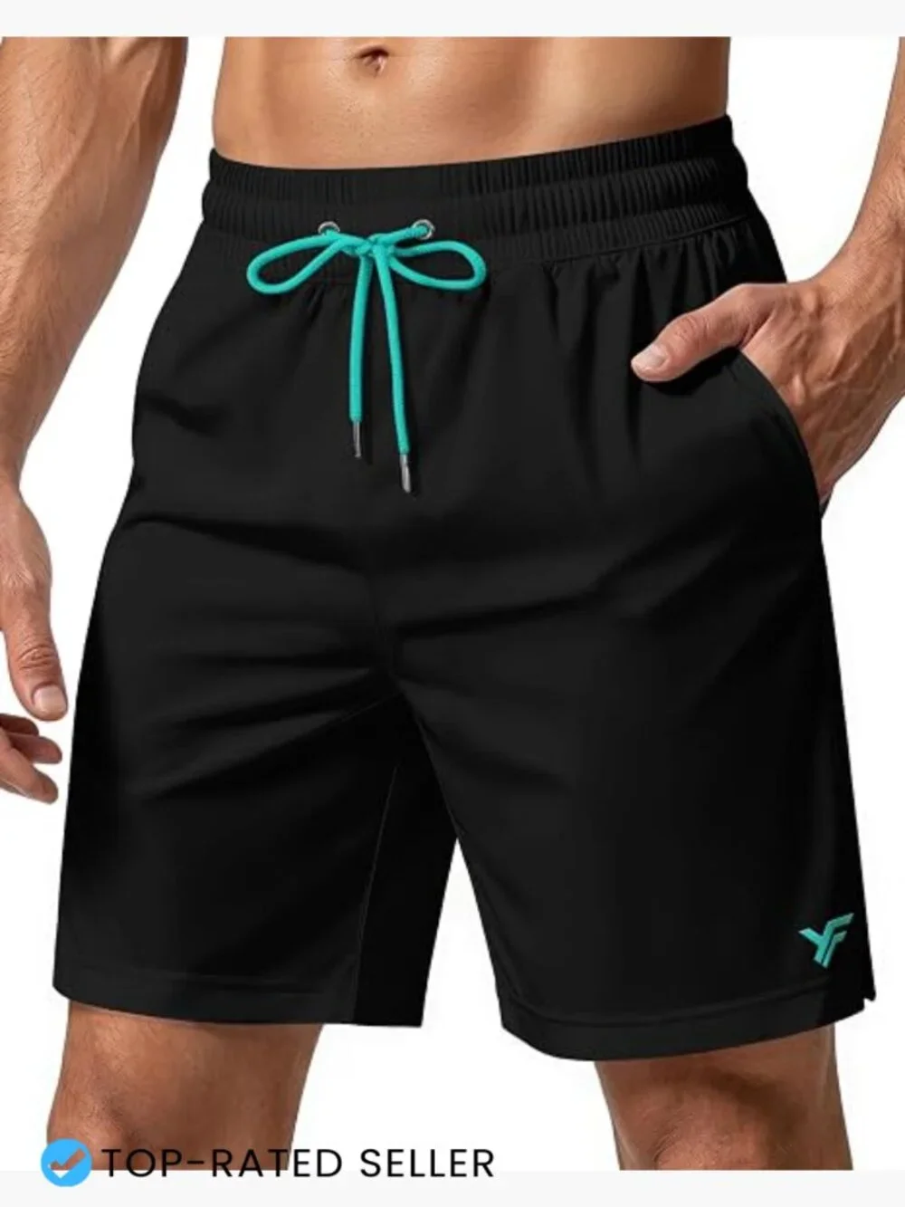 Men's 7 Inch Swim Trunks with Mesh Lining Quick Dry Pockets Athletic Fit Shorts